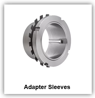 Adapter sleeves for bearings - used to mount bearings on a shaft and facilitate easy installation