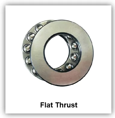 Flat thrust bearings illustration - designed to handle axial loads in a flat, parallel direction.