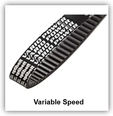 Reliance is a distributor of high power variable speed belts from Optibelt.  Optibelt VARIO POWER variable speed belts are the preferred choice for infinitely variable speed control.